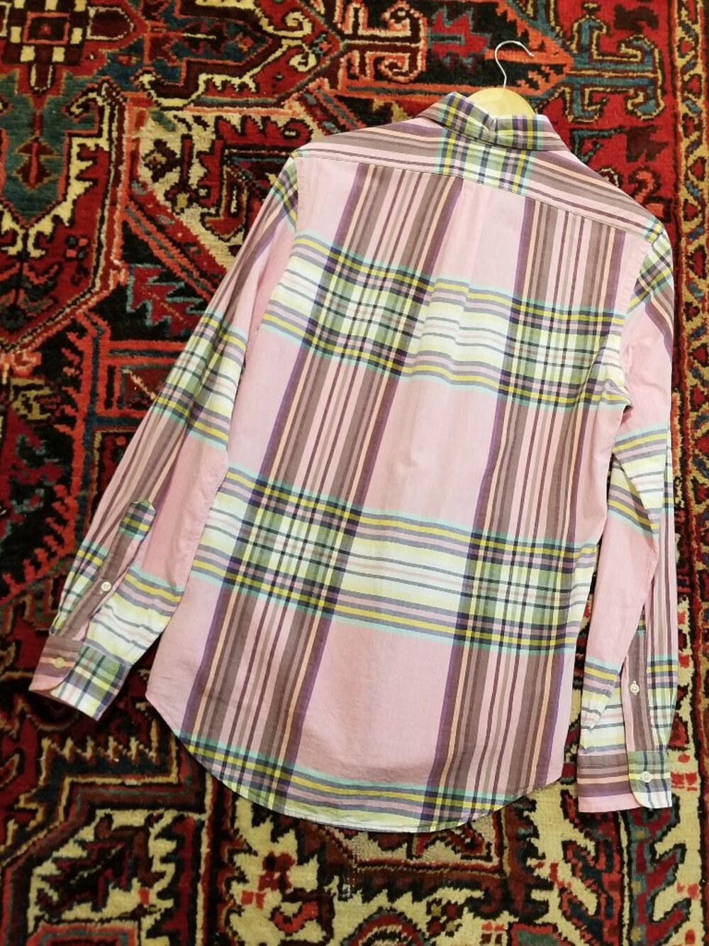 Ralph Lauren Men's Madras Plaid 100% Cotton Button Down Shirt - Small - Picture 7 of 8